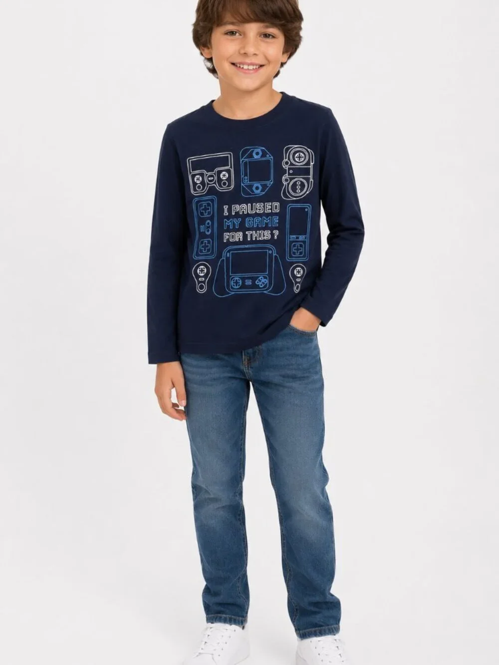 OshKosh - Boys Gamer Graphic Long Sleeve Tee